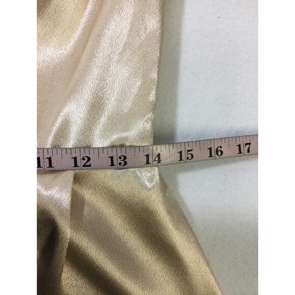 AW BRIDAL 6 S Champagne cream satin bridesmaid forma party maxi dress NEW B113 - Picture 8 of 9